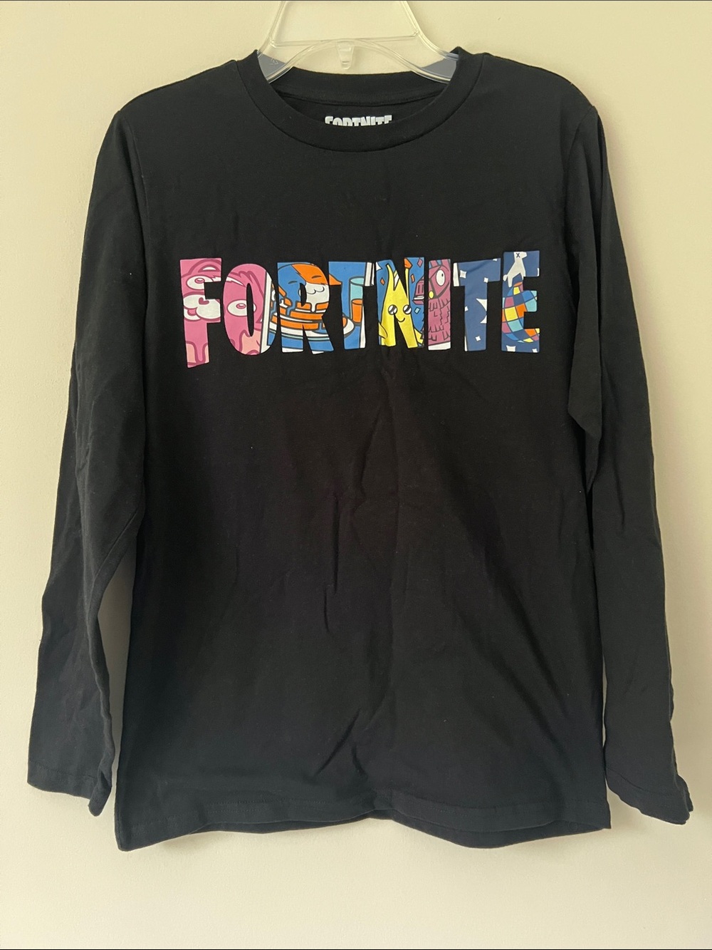 Fortnite Black Long Sleeve Graphic Tee